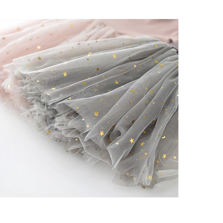 ベビー服 女の子 ワンピース 長袖 ドレス 70 80 90 100 110 子供服 チュール 星 1歳 2歳 誕生日 女のコ服 | キッズ | 13