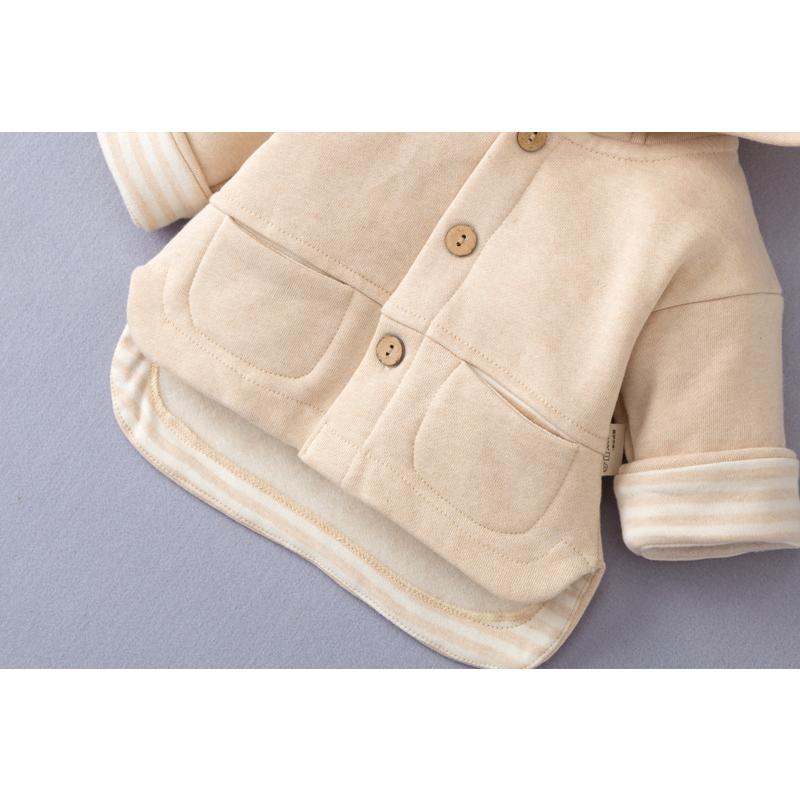 baby Dior ベージュ フード付きコート 24ヶ月 ウール100% ウールライク