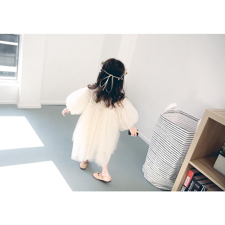 ベビー服 ドレス 女の子 70 80 90 100 110 ワンピース 長袖 子供服 フリル 春 秋 チュール 女のコ服 おしゃれ | キッズ | 05