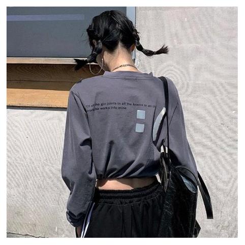 ショート丈 Tシャツ 韓国 オルチャン ストリート バックプリント バルーン K Pop Hiphop ダンス 衣装 長袖 トップス 4t 511 メール便ok 4t 511 Joyboxストリートショップ 通販 Yahoo ショッピング