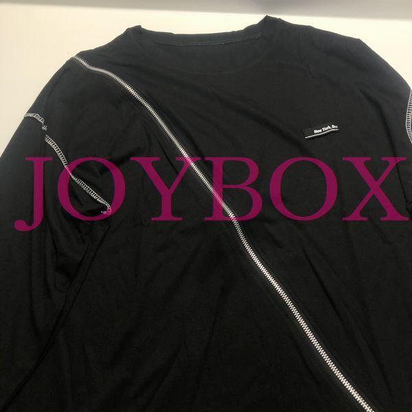 オフショル Tシャツ 韓国 オルチャン ストリート K Pop 原宿系 ダンス 衣装 スリット ファスナー 長袖 レッスン着 ロゴ トップス 4t 9 メール便ok 4t 9 Joyboxストリートショップ 通販 Yahoo ショッピング