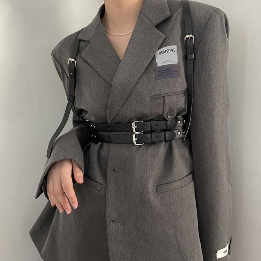 ハーネス ベルト サスペンダー 韓国 ストリート モード系 ダンス 衣装