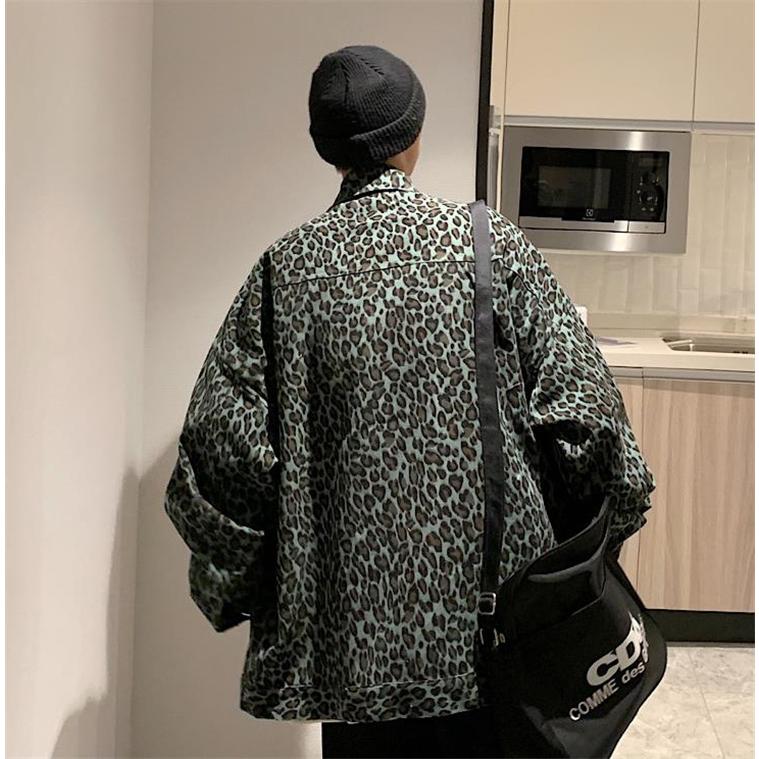品質が完璧-ヒョウ柄• レオパード ジャケット 韓国 •ストリート HIPHOP