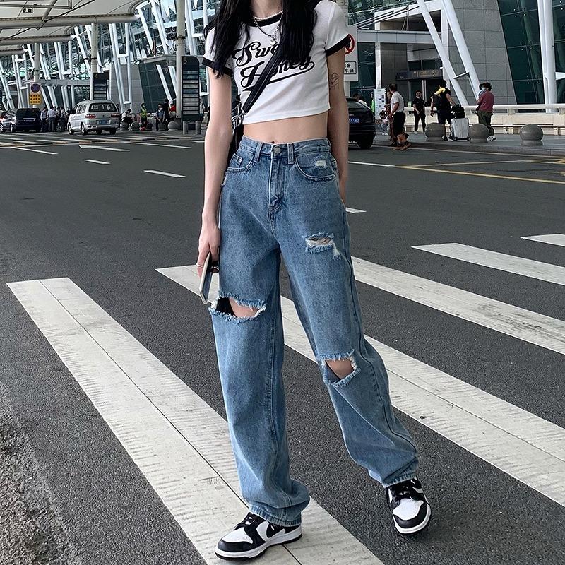 デニム パンツ クラッシュ ダメージ ジーンズ 韓国 レディース デニム パンツ クラッシュ ダメージ ジーンズ 韓国 レディース