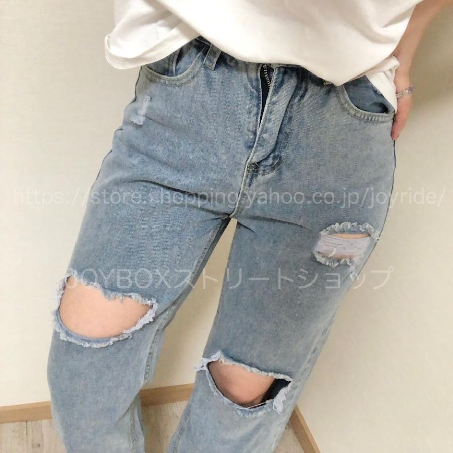 デニム パンツ クラッシュ ダメージ ジーンズ 韓国 レディース デニム パンツ クラッシュ ダメージ ジーンズ 韓国 レディース