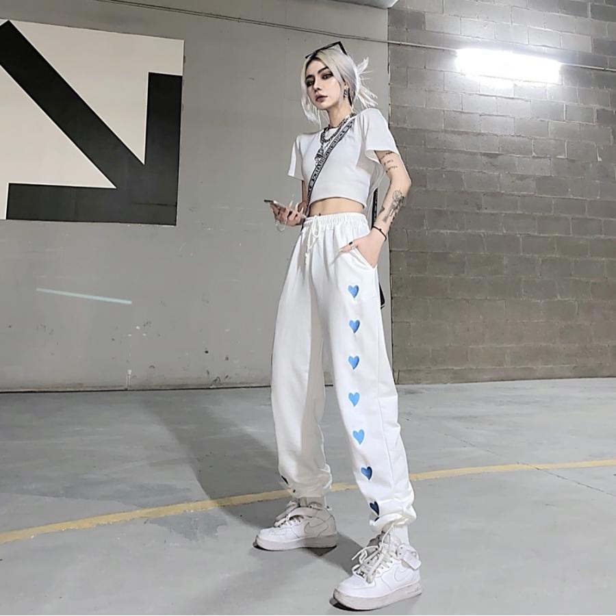 ハート パンツ 韓国 ストリート ダンス 衣装 K Pop Hiphop オルチャン 原宿系 薄手 ジャージ スウェット レッスン着 可愛い ボトムス 5pa 85 5pa 85 Joyboxストリートショップ 通販 Yahoo ショッピング