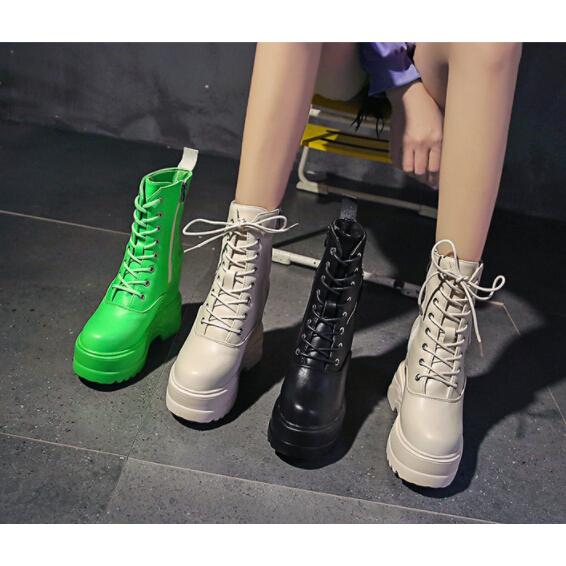 厚底 ショート ブーツ ワーク 韓国 ストリート 原宿 V系 オルチャン 地雷系 K Pop インヒール Hiphop ギャル 靴 シューズ レディース 5sho 192 5sho 192 Joyboxストリートショップ 通販 Yahoo ショッピング