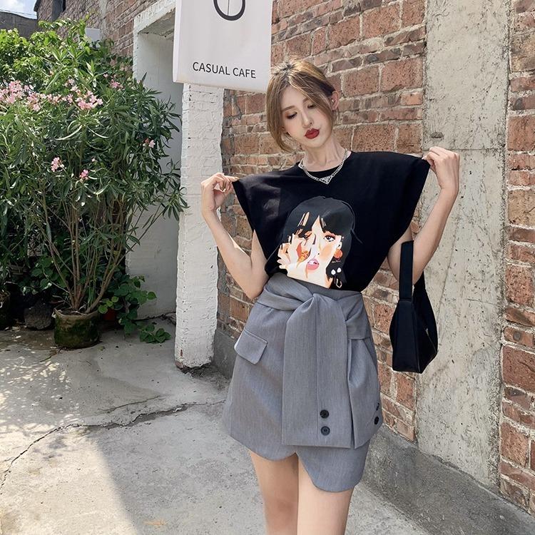 シャツ巻き風 ミニ スカート 韓国 ストリート オルチャン 腰巻き 台形 K Pop 原宿系 ショート丈 レディース 5sk 71 メール便ok 5sk 71 Joyboxストリートショップ 通販 Yahoo ショッピング