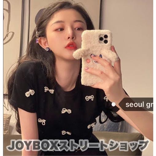 Tシャツ 韓国 リボン パール 可愛い オルチャン ストリート K Pop 半袖 ガーリー 原宿系 無地 トップス 5t 224 メール便ok 5t 224 Joyboxストリートショップ 通販 Yahoo ショッピング