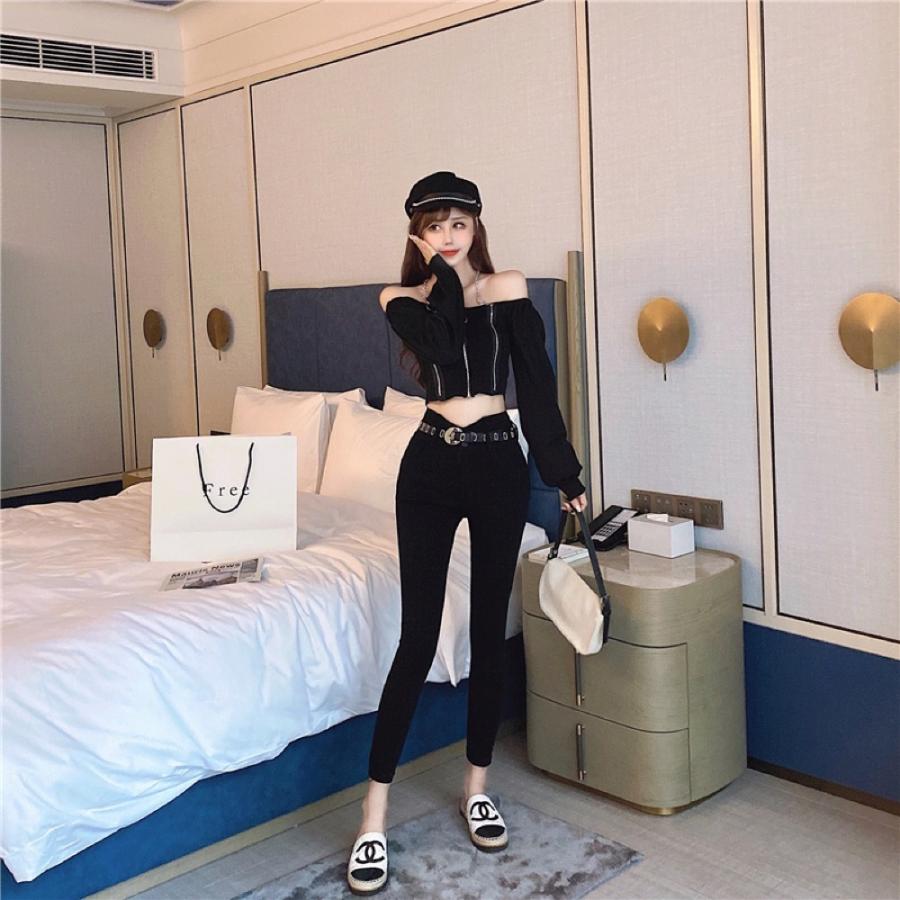 ブラウス ニット ショート丈 オフショル スリット 長袖 韓国 ダンス 衣装 ストリート オルチャン K Pop 地雷系 チェーン Hiphop トップス 5t 225 メール便ok 5t 225 Joyboxストリートショップ 通販 Yahoo ショッピング