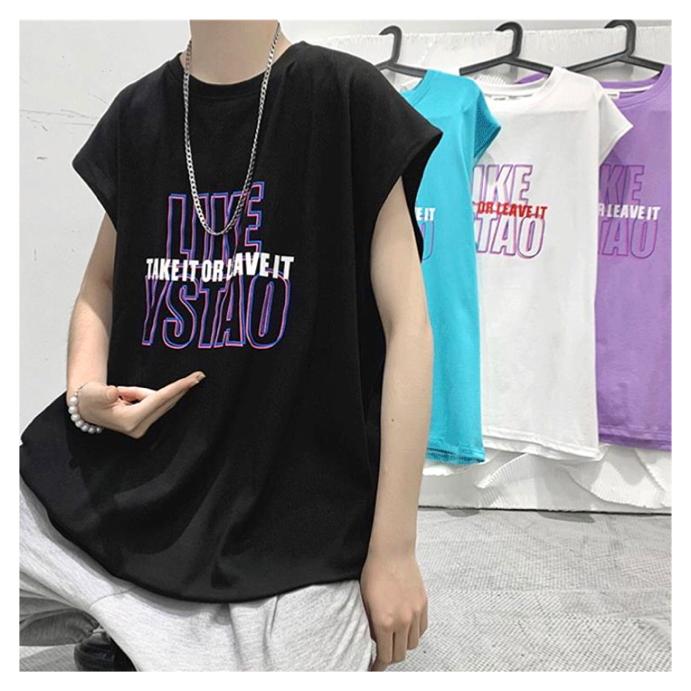 ノースリーブ Tシャツ タンクトップ 韓国 ストリート メンズライク 原宿系 Hiphop K Pop ダンス 衣装 レディース 5t 432 メール便ok 5t 432 Joyboxストリートショップ 通販 Yahoo ショッピング