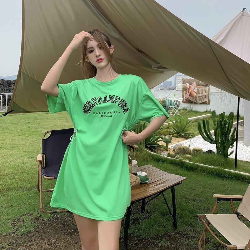 Tシャツ 韓国 ストリート チュニック ワンピース ドロスト オルチャン K Pop 原宿系 英文字 ロゴ 刺繍 ドローストリング トップス 半袖 5t 438 メール便ok 5t 438 Joyboxストリートショップ 通販 Yahoo ショッピング