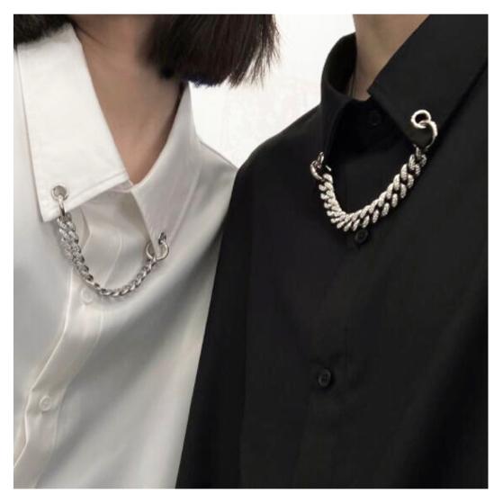 チェーン 半袖 シャツ 韓国 ストリート Hiphop K Pop ダンス 衣装 オーバーサイズ 原宿系 V系 オルチャン 無地 レディース 5t 468 メール便ok 5t 468 Joyboxストリートショップ 通販 Yahoo ショッピング