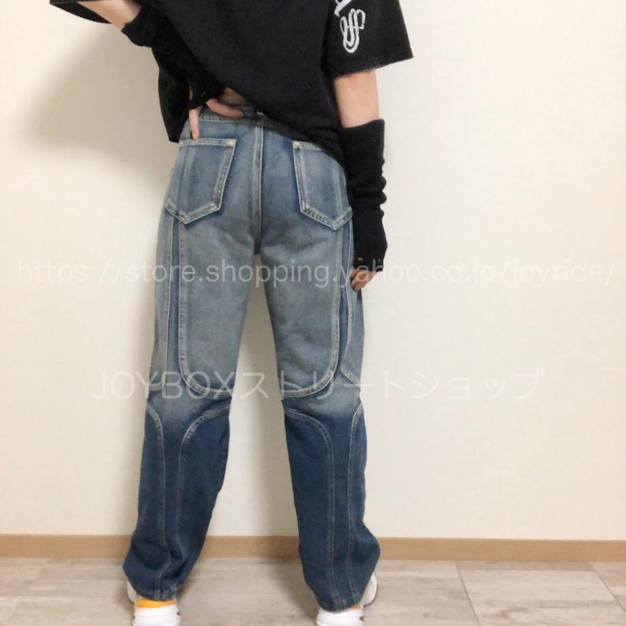 デニム パンツ グラデーション ジーンズ 韓国 ストリート系 デニム パンツ グラデーション ジーンズ 韓国 ストリート系