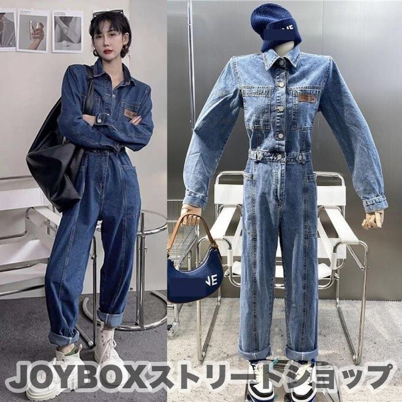 デニム オールインワン つなぎ 作業着 長袖 韓国 ストリート Hiphop 原宿系 オルチャン アメカジ ルード系 ダンス 衣装 レディース 6j 55 6j 55 Joyboxストリートショップ 通販 Yahoo ショッピング