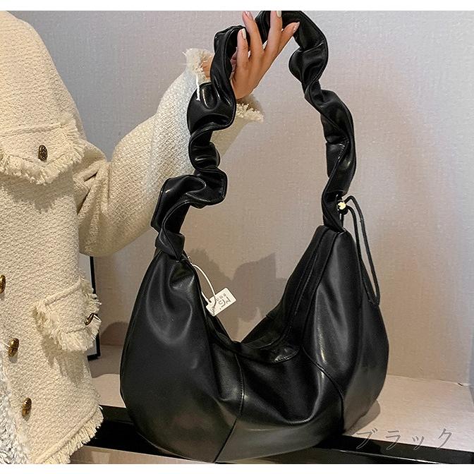 くしゅくしゅ ショルダー バッグ ギャザー ドロスト 韓国