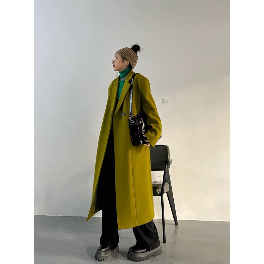 チェスター コート ロング 韓国 ストリート モード系 グランジ 秋 春