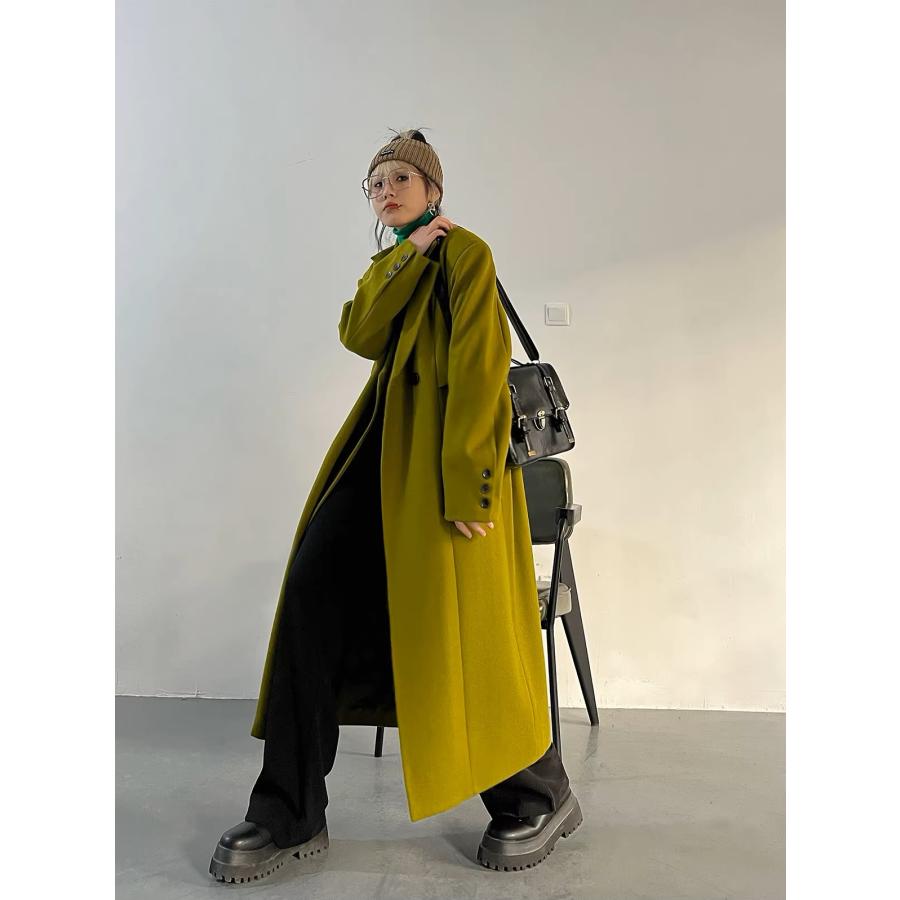 チェスター コート ロング 韓国 ストリート モード系 グランジ 秋 春