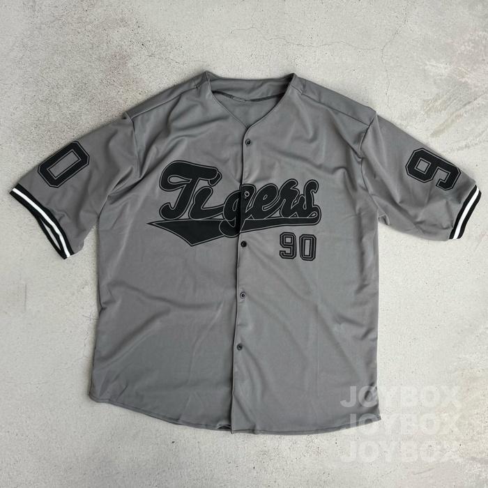 Hard Rock Hotel ベースボールシャツ　ゲームシャツ　ユニフォーム USA製 90s Hard Rock CAFE Cotton Baseball Shirt 灰 L ハードロック