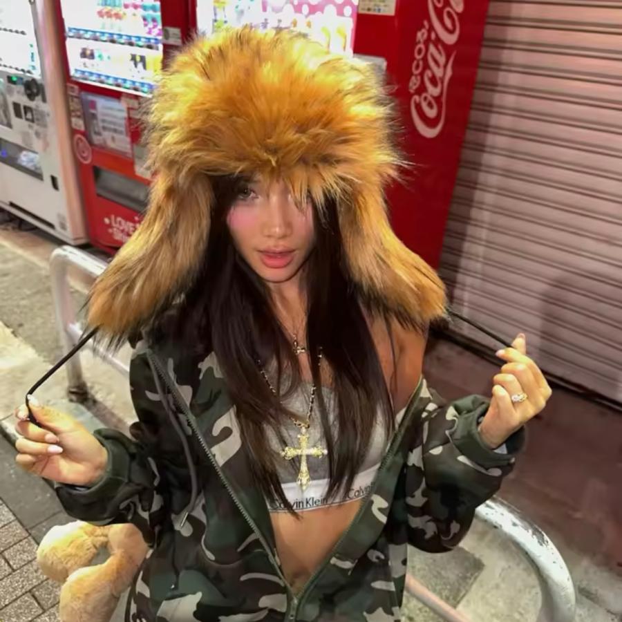 ファー フライト ハット ロシア帽 韓国 ストリート ダンス 衣装 Y2K