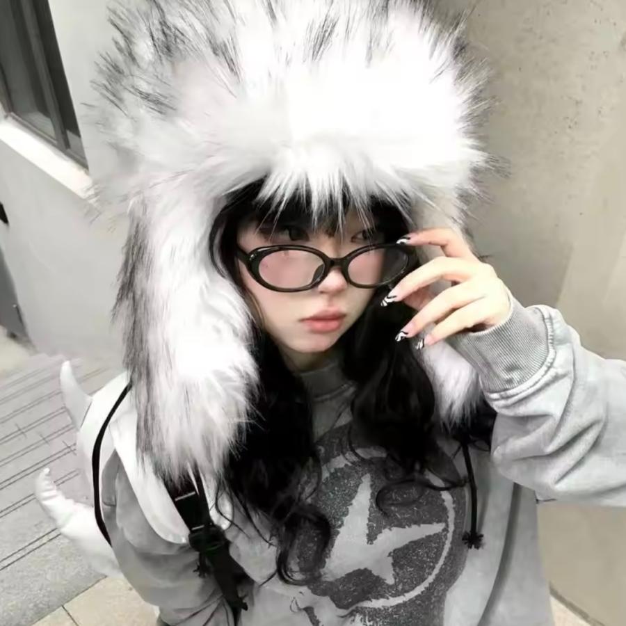 ファー フライト ハット ロシア帽 韓国 ストリート ダンス 衣装 Y2K