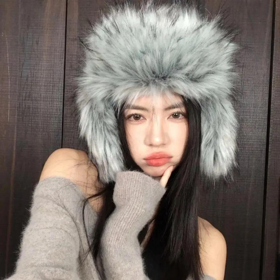 ファー フライト ハット ロシア帽 韓国 ストリート ダンス 衣装 Y2K