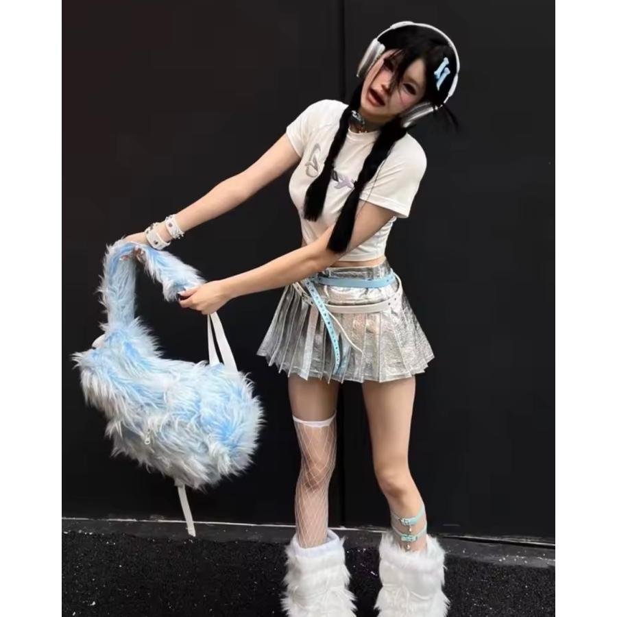 ファー リュック バックパック バッグ 韓国 ストリート系 Y2K