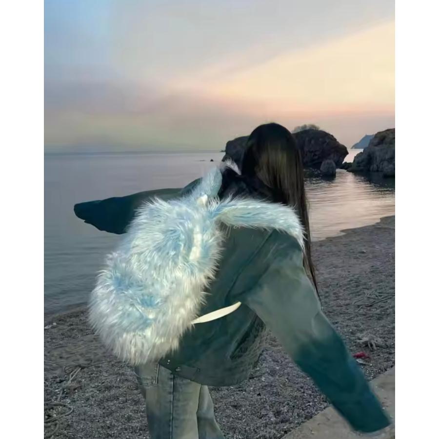 ファー リュック バックパック バッグ 韓国 ストリート系 Y2K