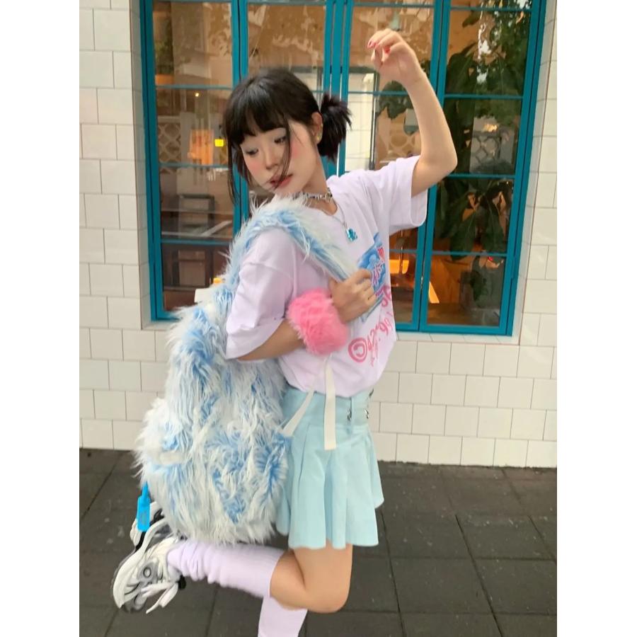 ファー リュック バックパック バッグ 韓国 ストリート系 Y2K