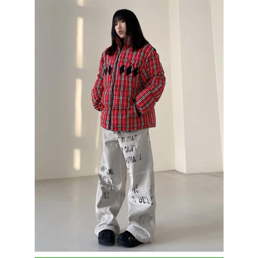 デニム パンツ ロゴ ジーンズ 韓国 ストリート系 ダンス 衣装 K-POP