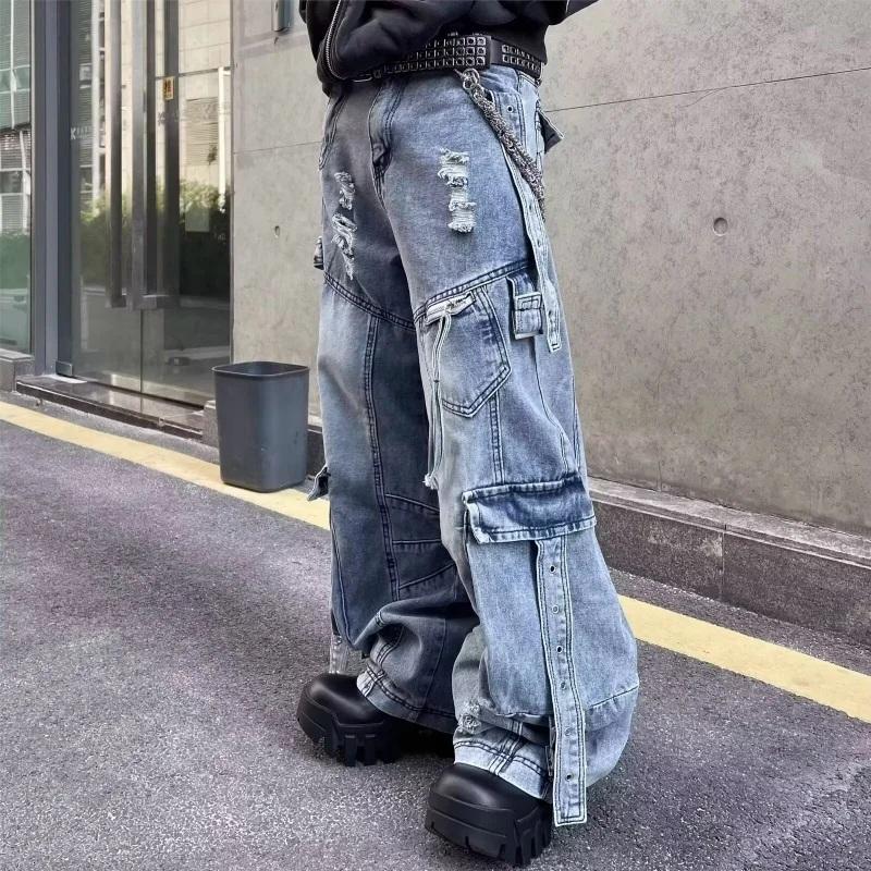 デニム カーゴ パンツ 韓国 ストリート系 ダンス 衣装 K-POP HIPHOP