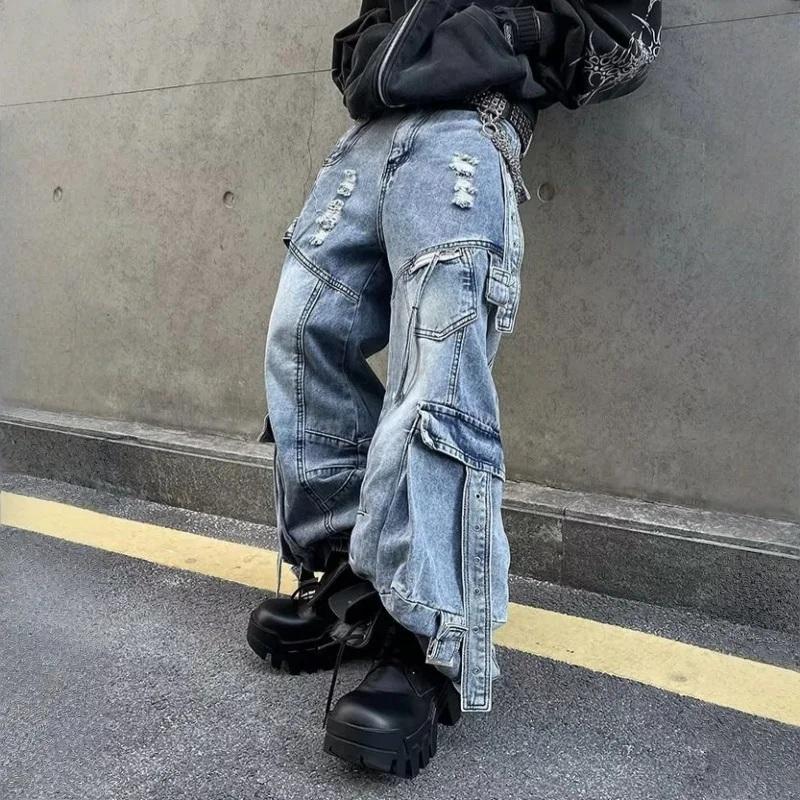 デニム カーゴ パンツ 韓国 ストリート系 ダンス 衣装 K-POP HIPHOP