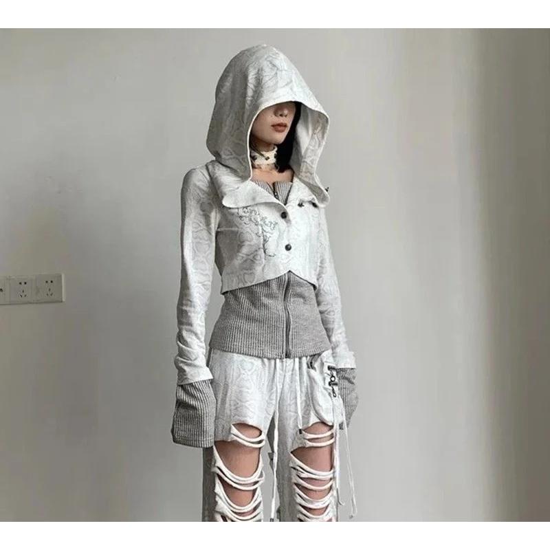 重ね着風 パーカー ロンT 長袖 トップス Tシャツ フェイク 韓国