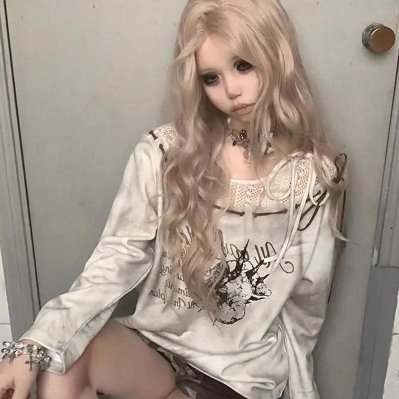 オフショル レース チョーカー ロンT 長袖 トップス 韓国 ストリート