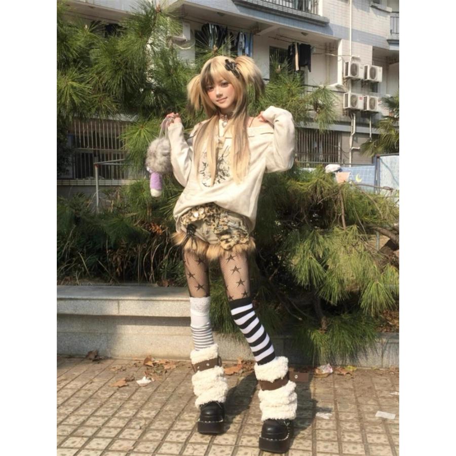 オフショル トップス ロンT 長袖 レース チョーカー 韓国 ストリート