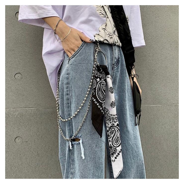 チェーン ベルト ペイズリー 韓国 ストリート K Pop ダンス 衣装 Hiphop バンダナ ストラップ 原宿系 オルチャン V系 Acc 497 メール便ok Acc 497 Joyboxストリートショップ 通販 Yahoo ショッピング