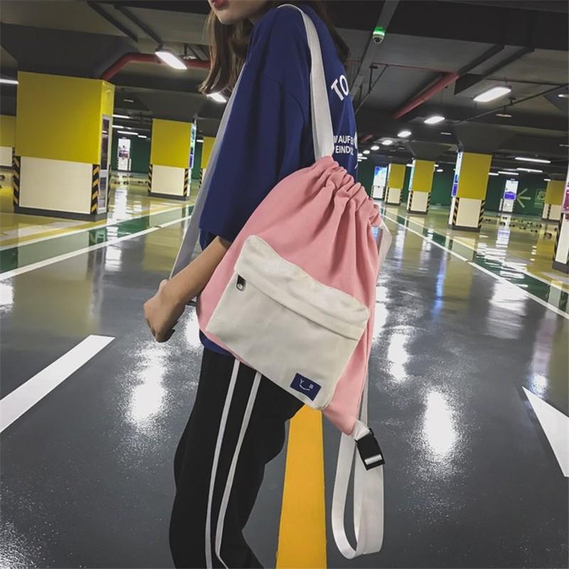 ナップ サック 韓国 ストリート オルチャン 原宿系 巾着 サコッシュ スポーツ ジム 配色 バッグ リュック スポーティー レディース Ba 264 メール便ok Ba 264 Joyboxストリートショップ 通販 Yahoo ショッピング