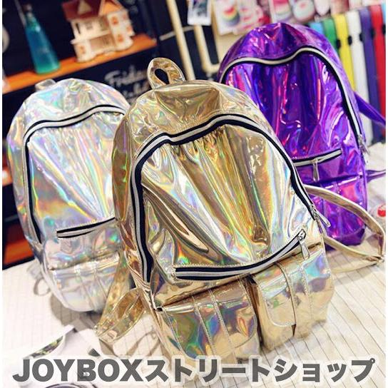 メタリック リュック 韓国 オルチャン ストリート 原宿系 K Pop 派手 オーロラ ホログラム 個性 サブカル バッグ バックパック Ba 6 Ba 6 Joyboxストリートショップ 通販 Yahoo ショッピング