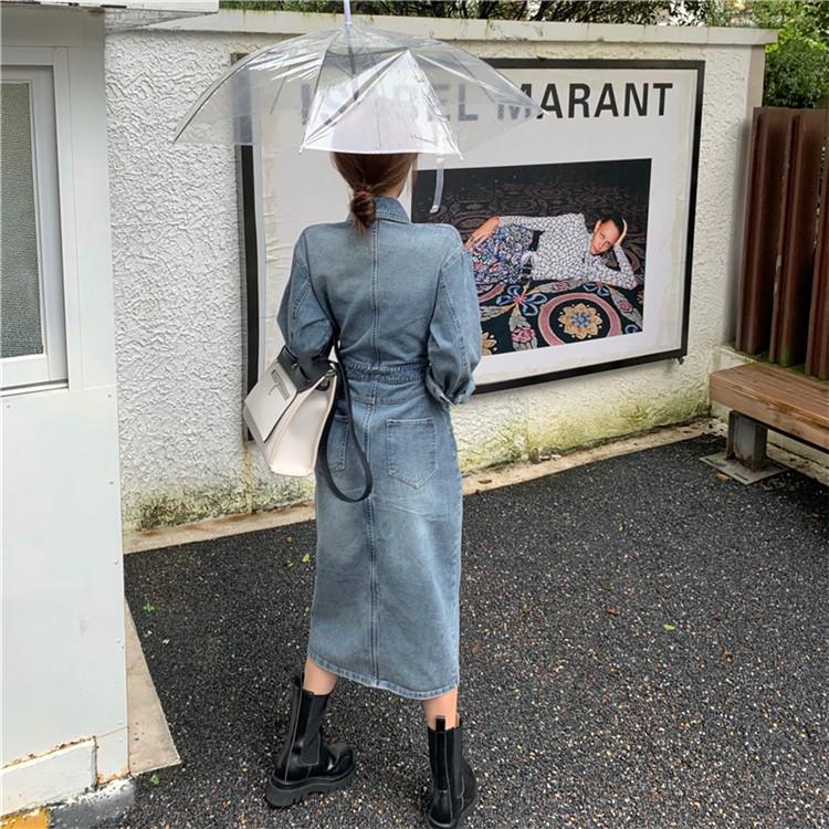 デニム シャツ ワンピース 韓国 オルチャン ロング ストリート K Pop 原宿系 長袖 ジーンズ J 1701 J 1701 Joybox ストリートショップ 通販 Yahoo ショッピング