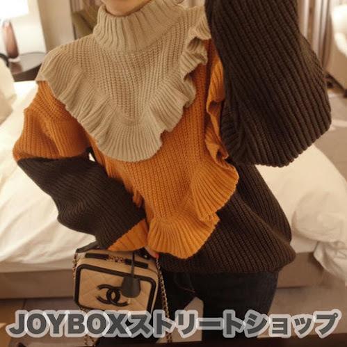 フリル セーター 韓国 オルチャン 配色 ハイネック ニット レトロ 可愛い ガーリー トリコカラー ストリート 原宿系 トップス Ni 536 Ni 536 Joyboxストリートショップ 通販 Yahoo ショッピング