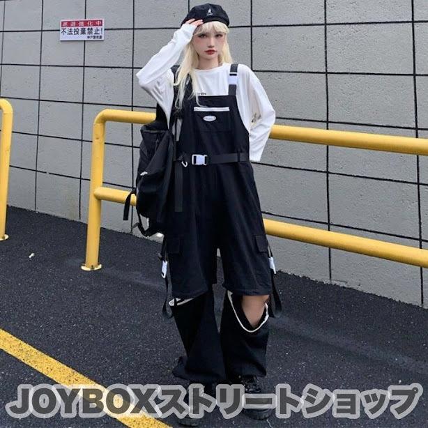 オーバーオール 韓国 ストリート ダンス 衣装 Hiphop 原宿系 つなぎ オルチャン K Pop V系 サロペット ファスナー スリット パンツ レディース O 165 O 165 Joyboxストリートショップ 通販 Yahoo ショッピング