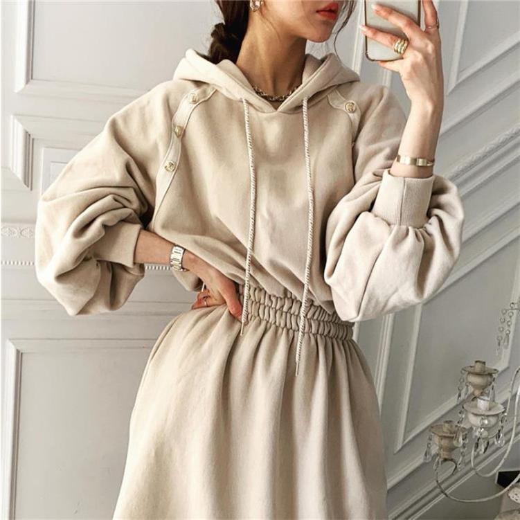 ワンピース ロング パーカー スウェット トレーナー 長袖 韓国 ボタン オルチャン ストリート 無地 原宿系 K Pop レディース Op 1524 Op 1524 Joyboxストリートショップ 通販 Yahoo ショッピング