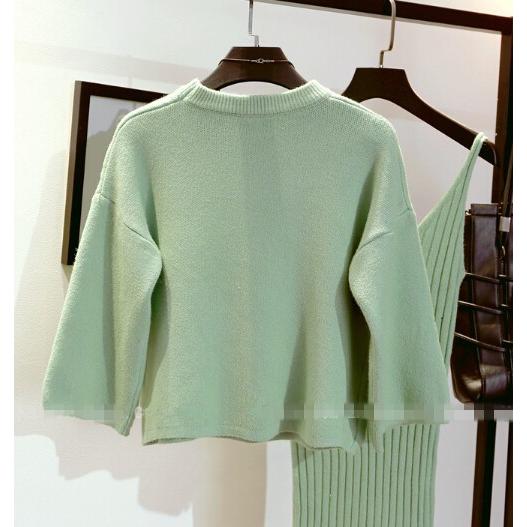 ニット セット アップ 韓国 オルチャン 原宿系 大人 かわいい ゆめかわ きれいめ 上品 リブ ノースリーブ ワンピース 冬 無地 40代 30代 Op 711 Op 711 Joyboxストリートショップ 通販 Yahoo ショッピング