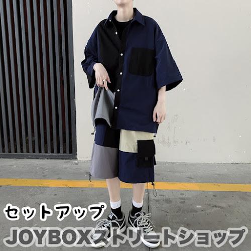 シャツ セットアップ 韓国 ストリート ダンス 衣装 K Pop Hiphop 派手 パッチワーク オルチャン ショート ハーフ パンツ 原宿系 メンズライク 半袖 Se 551 Se 551 Joyboxストリートショップ 通販 Yahoo ショッピング