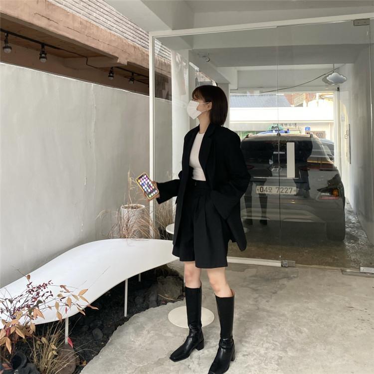テーラードジャケット ブレザー スーツ ショートパンツ セットアップ 韓国 ストリート オルチャン K Pop Hiphop ダンス 衣装 レディース Se 577 Se 577 Joyboxストリートショップ 通販 Yahoo ショッピング
