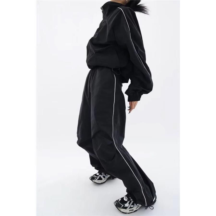 ナイロン セットアップ トラックパンツ ジャケット 韓国 ストリート