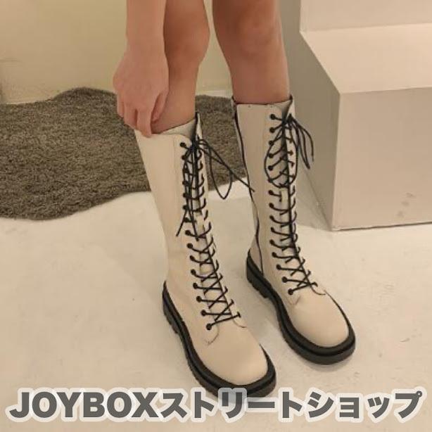 ワーク ブーツ ロング 編み上げ 韓国 オルチャン ストリート K Pop Hiphop 地雷 原宿 V系 レースアップ 靴 シューズ 合皮 Puレザー レディース Sho 1143 Sho 1143 Joyboxストリートショップ 通販 Yahoo ショッピング