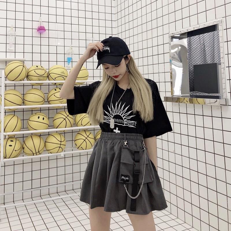ミニ スカート 韓国 オルチャン ストリート ポーチ K Pop 原宿系 チェーン V系 ガチャ ベルト ストラップ ボトムス ショート丈 Sk 613 メール便ok Sk 613 Joyboxストリートショップ 通販 Yahoo ショッピング