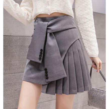 プリーツ ミニ スカート 韓国 オルチャン ストリート シャツ巻き 重ね着風 K Pop 原宿系 黒 フレア ボトムス ショート丈 きれいめ Sk 748 メール便ok Sk 748 Joyboxストリートショップ 通販 Yahoo ショッピング