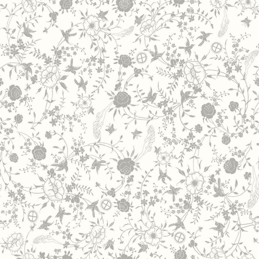 輸入壁紙 Ivana Helsinki 5249 2 イバナヘルシンキ 北欧 モダン 花 鳥 大人かわいい グレー ホワイト 白 Ivana 5249 2 Joyris ジョイリス 通販 Yahoo ショッピング